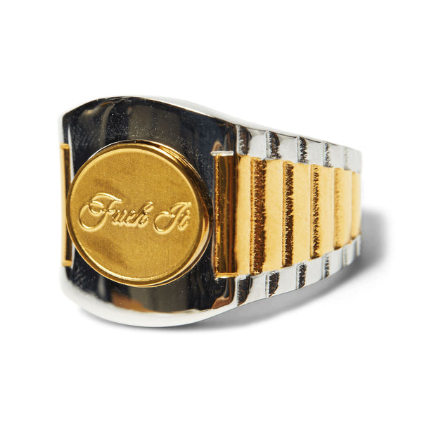 HUF Worldwide Clothiers Ring (Gold) Skateboard Deck - 7.0
