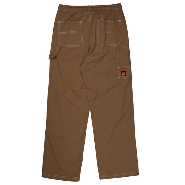 Santa Cruz Womens Pant Coombe Pant - Brown / White - Skatewarehouse.co.uk