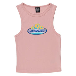 Santa Cruz Womens Vest Paradise Strip Tank Pink - 8 - OUTLET - Skatewarehouse.co.uk