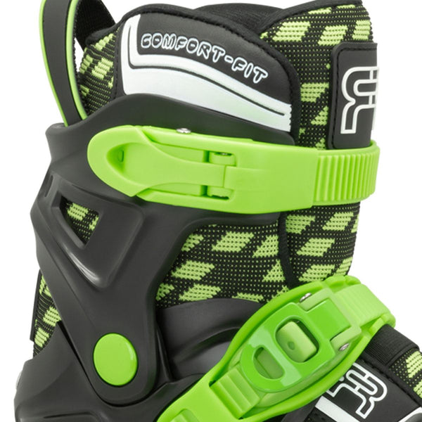 FR EZX Adjustable In-Line Skates - Black / Lime