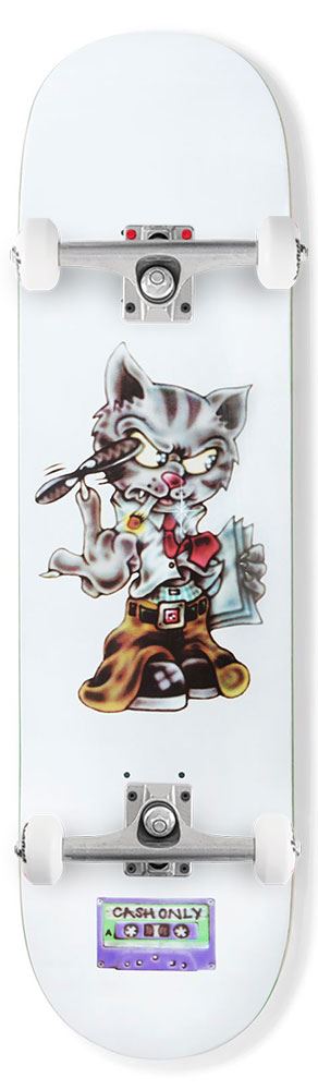 Cash Only 'Cat' x Venom Custom Complete Skateboard - 8.25