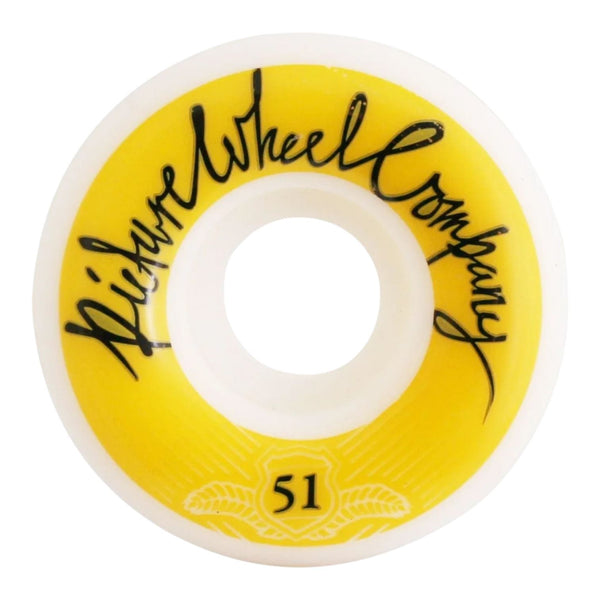 Picture POP Reverse (Yellow) Skateboard Wheels - 51mm