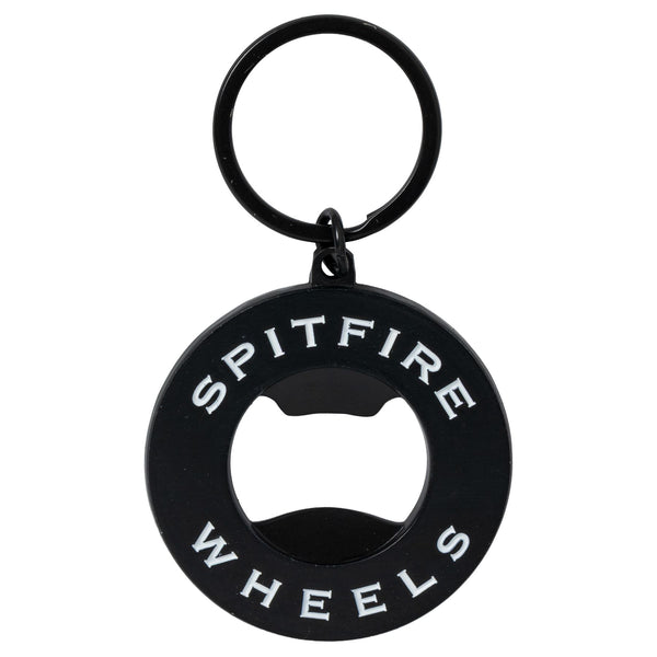 Spitfire Classic Swirl Bottle Keychain (Black / White) - One Size