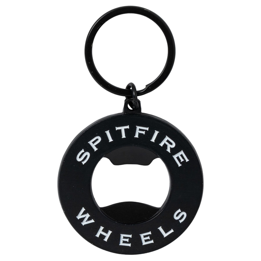 Spitfire Classic Swirl Bottle Keychain (Black / White) - One Size