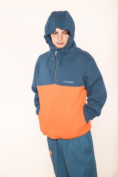 Alltimers Struck Half Zip Blue Orange - Skatewarehouse.co.uk