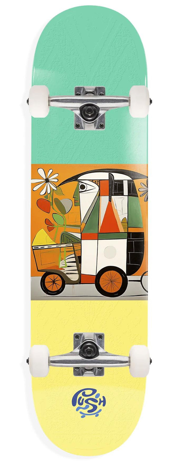 Push India MLSL Yellow / Green Complete Skateboard - 8.25