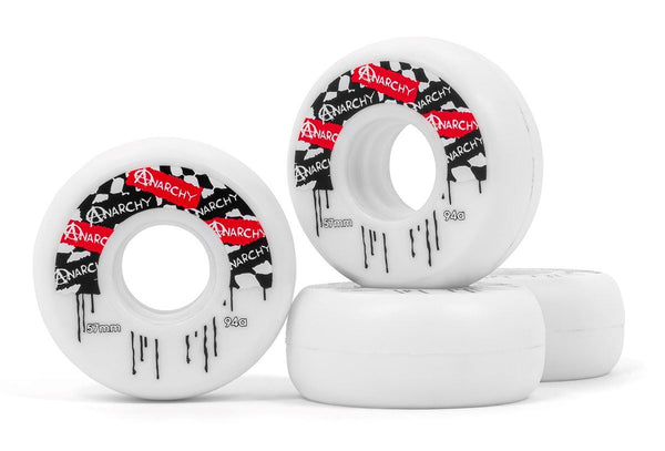 Anarchy Aggressive Wheels - White - Skatewarehouse.co.uk