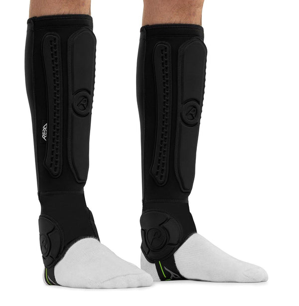 REKD Energy Covert Shin and Ankle Impact Guards - Black
