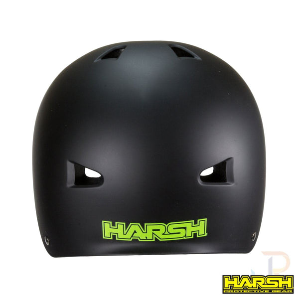 Harsh ABS Helmet - Matt Black with Black Straps