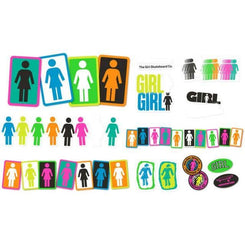 Girl Stickers Neon Pack Assorted 44 pack - Skatewarehouse.co.uk