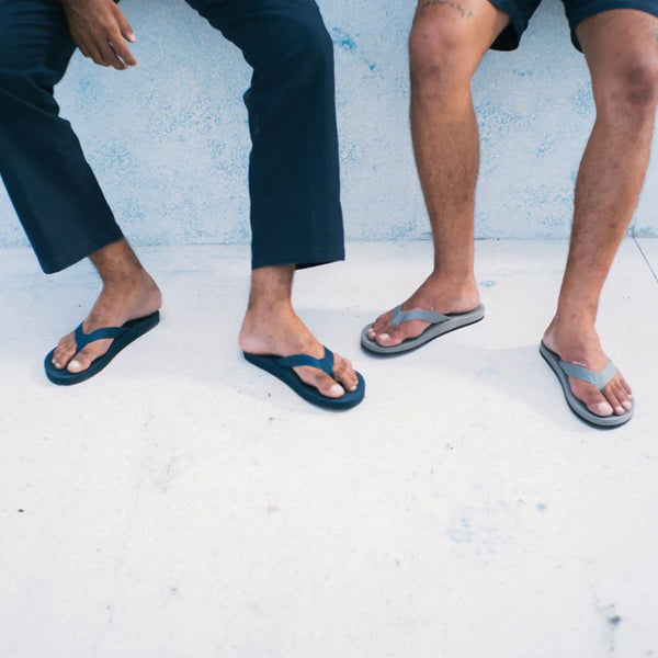 Indosole - Mens Flip Flops - Easy Living Lite - Granite Shoes