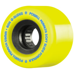 Powell-Peralta Soft Slide Formula G-Slides x 44mm 82A Yellow Skateboard Wheels - 59mm