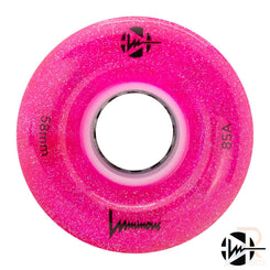 Luminous LED Quad Wheel - Pink Glitter - 58mm / 85a (Unit)