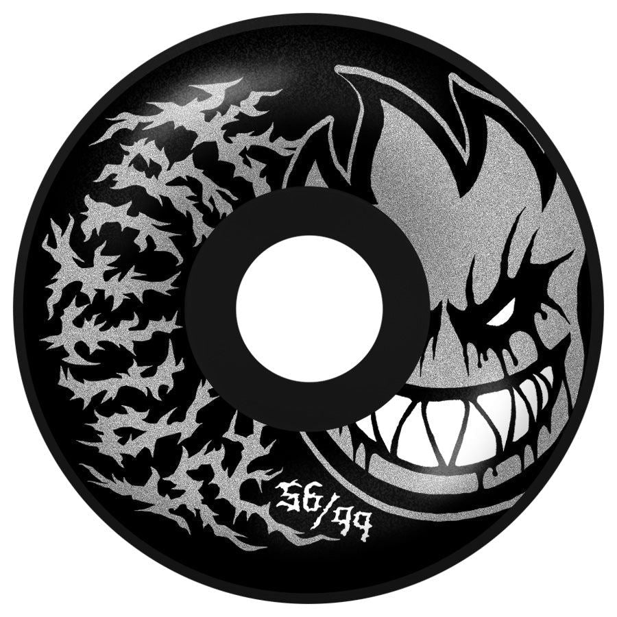 Spitfire F4 99Du Deathmask II Bighead Radial Full (Black) Skateboard Wheels - 56mm