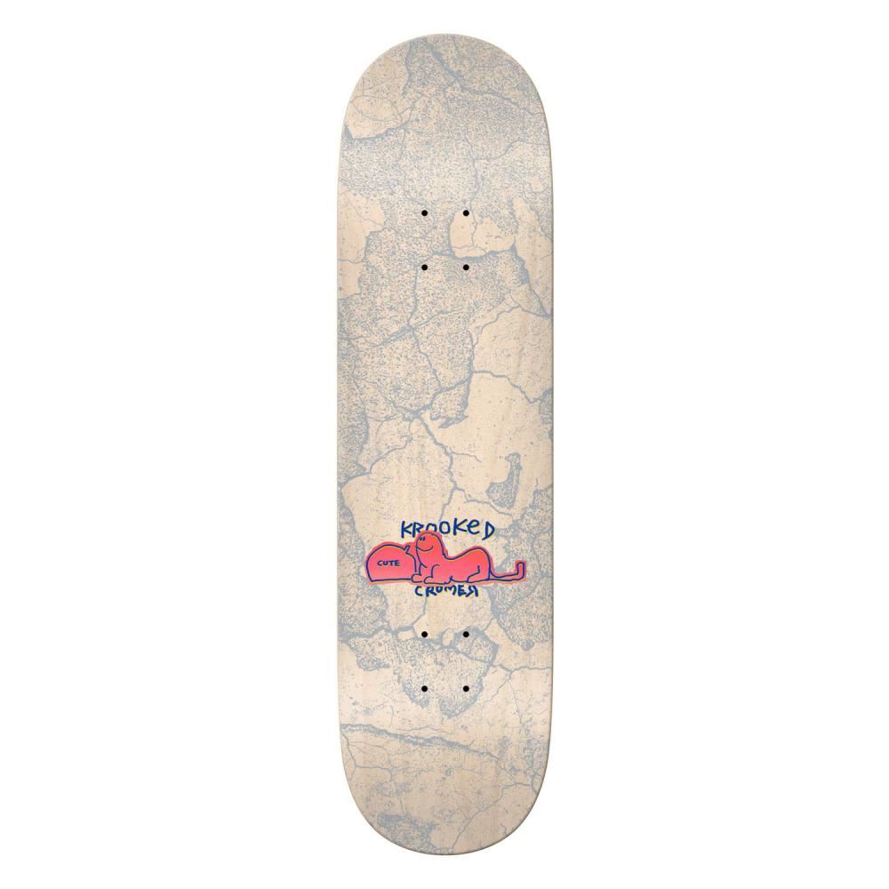 Krooked Cromer Cute Cat Skateboard Deck - 8.06" - Skatewarehouse.co.uk