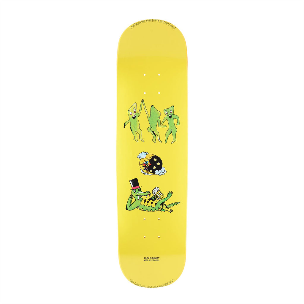 WKND 'Croc O'Clock' Alex Shmidt (SN) Yellow Skateboard Deck - 8.25" - Skatewarehouse.co.uk