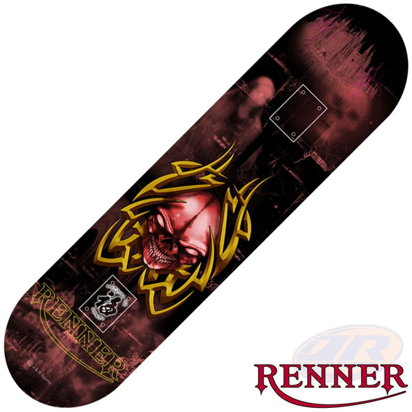 Renner B inc ABEC 7 & Black Trucks - B23 Tribal Skull Complete Skateboard