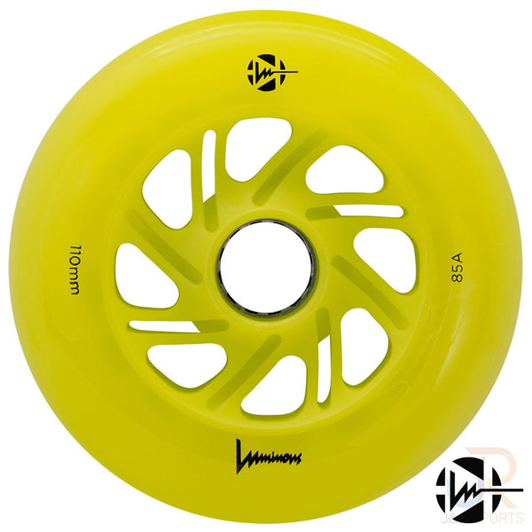 Luminous Led Inline Wheel (Set of 4 Wheels) - Canary - 110Mm/85A - Skatewarehouse.co.uk
