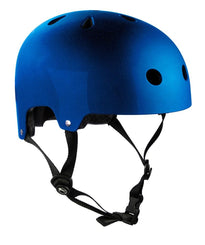 SFR Essentials Skateboard Bike Helmet - Gloss Metallic Blue - Skatewarehouse.co.uk