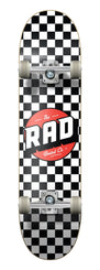 Rad Checkers Dude Crew Complete Skateboard Black/White 8" - Skatewarehouse.co.uk