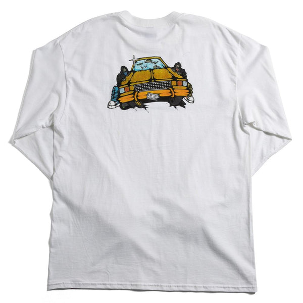 Chocolate Fiend Long Sleeve Long Sleeve Tee White - Skatewarehouse.co.uk