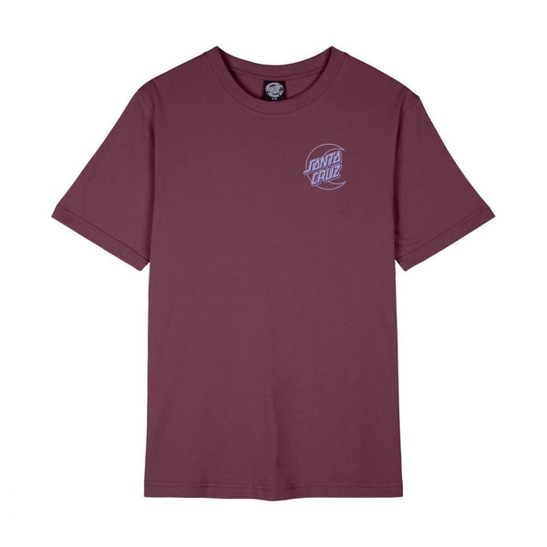 Santa Cruz Womens T-Shirt Imprint Moon Dot T-Shirt - Dark Cherry - Skatewarehouse.co.uk