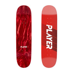 Player Player Red Player Skateboard Deck - 7.87" - Skatewarehouse.co.uk