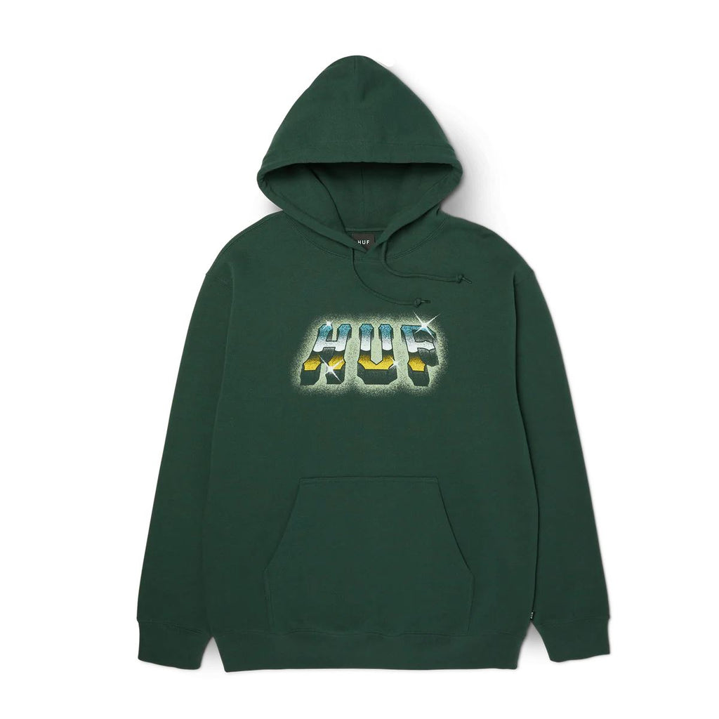 HUF Chrome Grit P / O Hoodie (Forest Green)