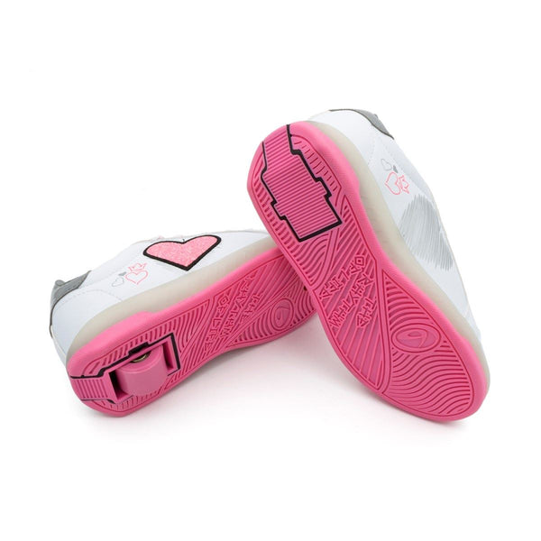 Breezy Rollers Shoes With Wheels Light Heart LED Light Up - Pink - Skatewarehouse.co.uk