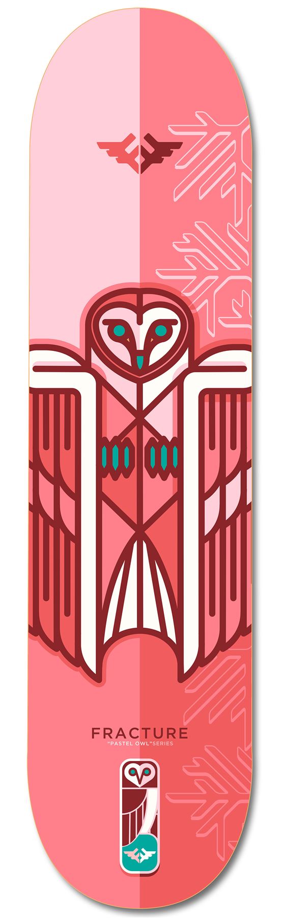 Fracture x Jono Wood Red Skateboard Deck - 8.0