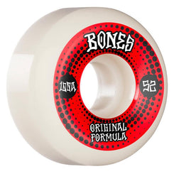 Bones OG Formula 100A White / Red V5 Sidecut Skateboard Wheels 100a - Skatewarehouse.co.uk
