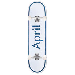 April Skateboards OG Logo Mini Blue Complete Skateboard - 7.0"