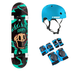 Enuff Pyro III Blue Complete Skateboard Bundle - 7.75"