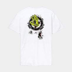 Santa Cruz T-Shirt Roskopp Screaming Target - White - Skatewarehouse.co.uk