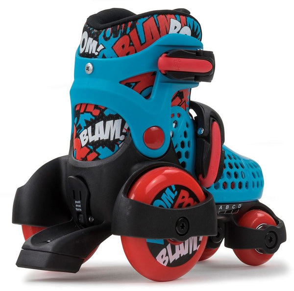 SFR Stomper Adjustable Children's Quad Skates - Blue / Black - Skatewarehouse.co.uk