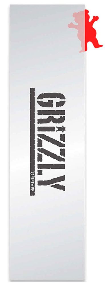 Grizzly Clear Stamp Pro Skateboard Griptape - 9 x 33" - Skatewarehouse.co.uk