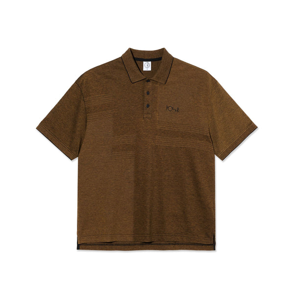 Polar Skate Co Surf Polo Shirt |Pique (Black / Caramel) - M