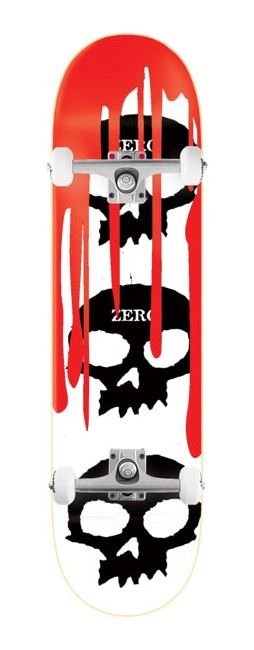 Zero Skateboard Skull Blood White Black Red x Venom Custom Complete Skateboard - 7.875"