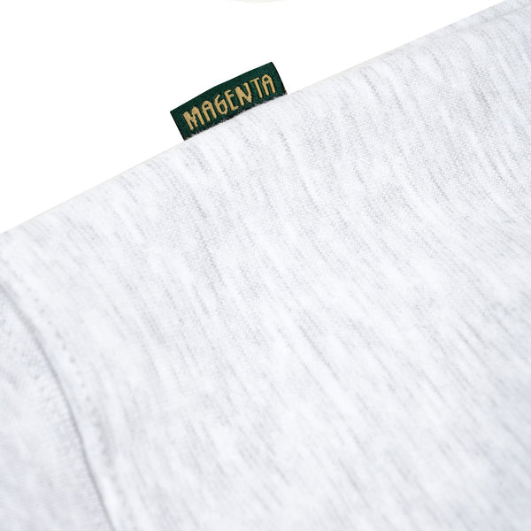 Magenta Script Collar Crewneck Ash - Skatewarehouse.co.uk