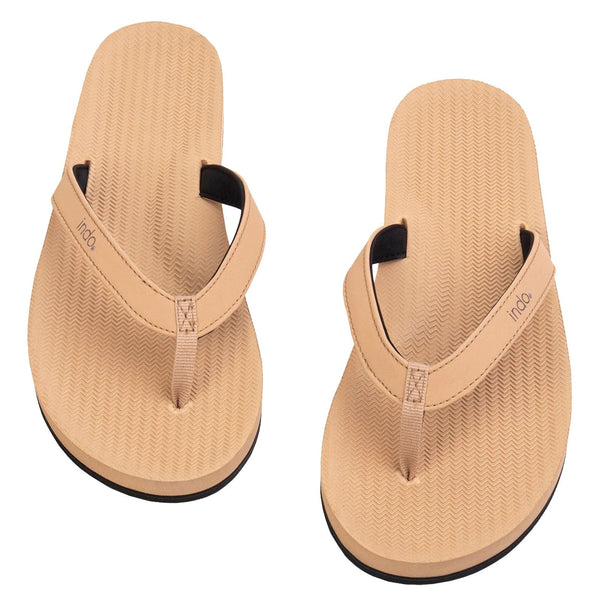Indosole - Womens Flip Flops - ESSNTLS - Soil Light Shoes