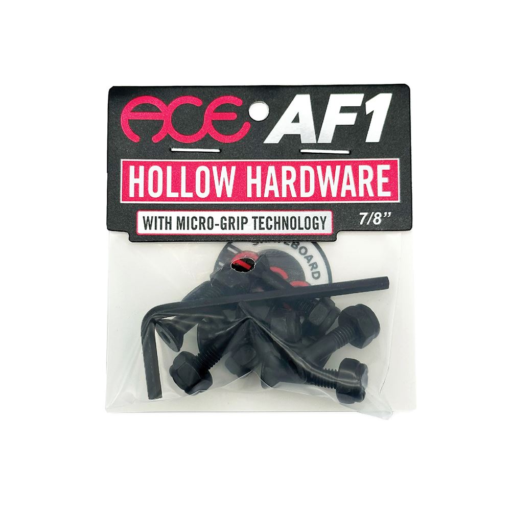 Ace Skateboard Trucks AF1 HOLLOW Bolts w/ Grippers Allen 7/8" - 25 - Skatewarehouse.co.uk
