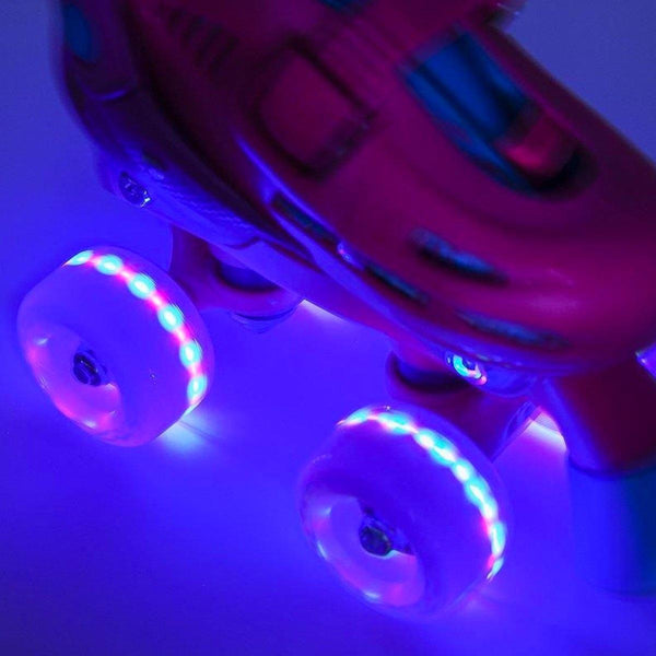 SFR Light Up Quad Roller Skate Wheels x4 - Grey - Skatewarehouse.co.uk