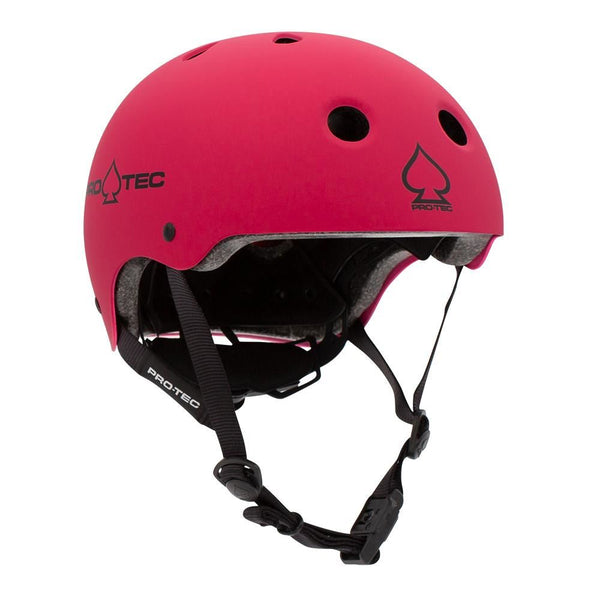 Pro-Tec Helmet JR Classic Fit Cert - Matte Pink - Skatewarehouse.co.uk