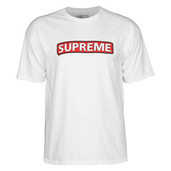 Powell-Peralta Supreme Tee White - Skatewarehouse.co.uk