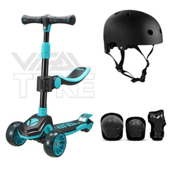 Vital Tyke 3 Wheel Scooter Teal Bundle