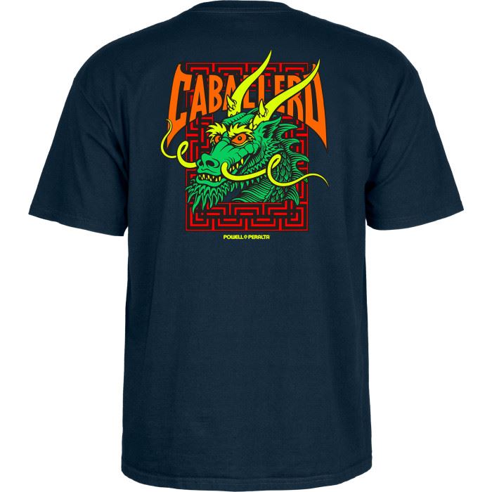 Powell-Peralta Steve Caballero 'Street Dragon' Tee Navy - XL