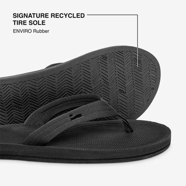 Indosole - Mens Flip Flops - Easy Living - Black Shoes