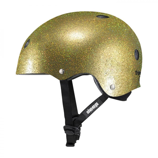 Triple Eight Helmet Deep Cover - Gold Glitter