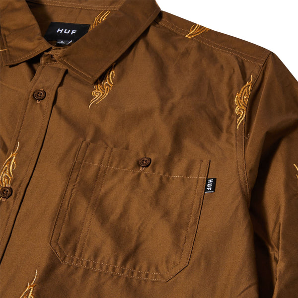 Larkin Embroidered Work Shirt (Bison)