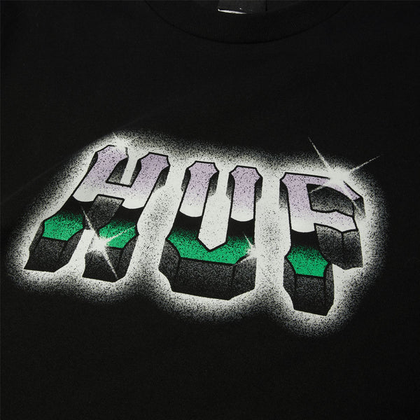HUF Chrome Grit S / S Tee (Black) - L